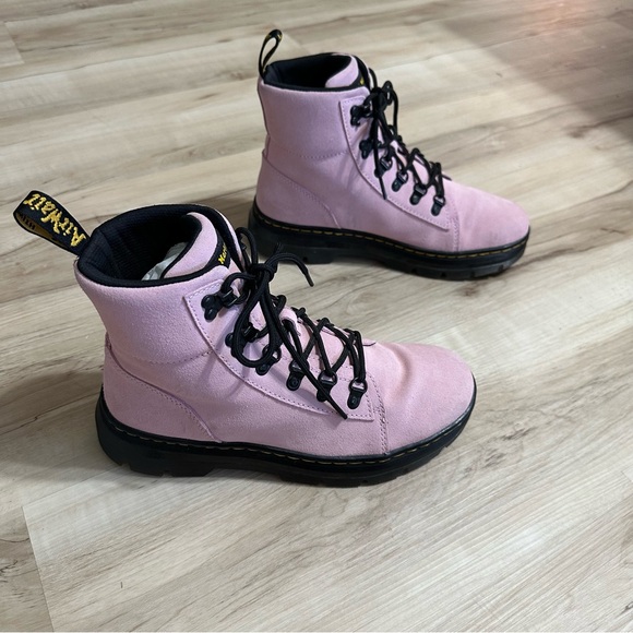 Dr. Martens COMBS Hiker Style Combat Boots in Pink Hi Suede Size 9 - Picture 4 of 12